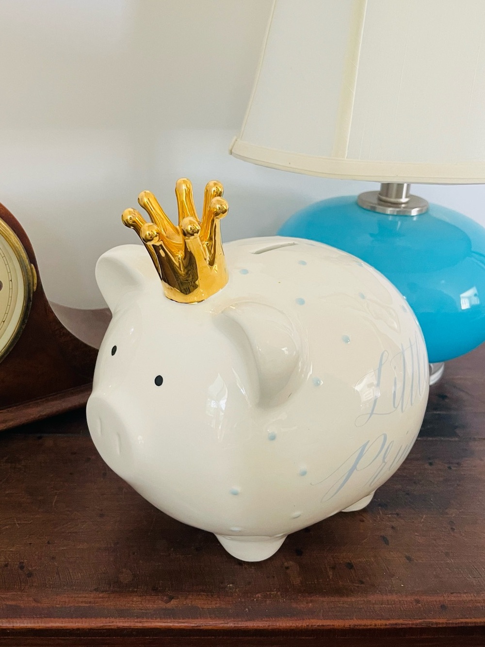 Vintage Mud Pie Little Prince Baby & Kids Ceramic Piggy Bank